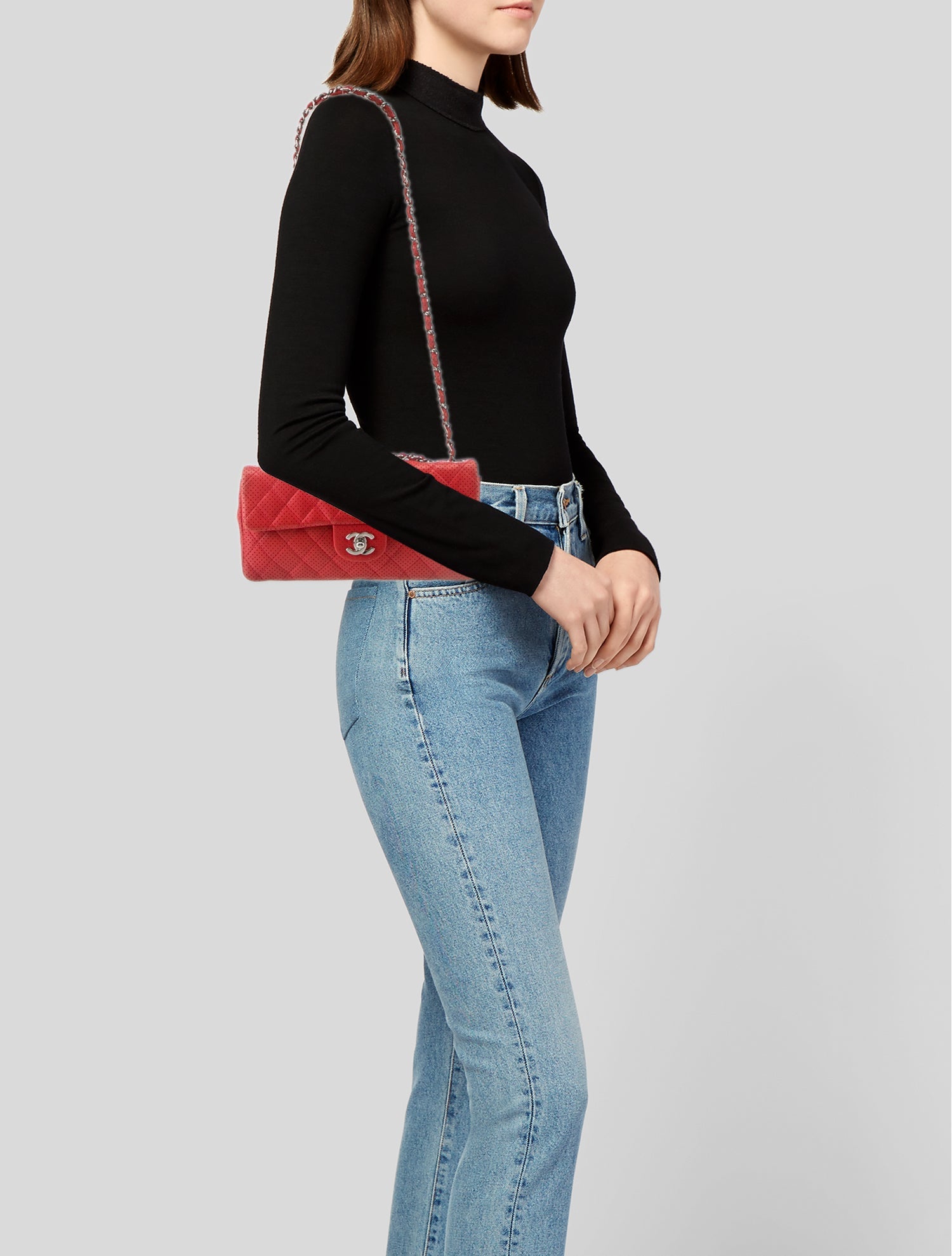 Chanel Perforated E/W Flap Bag