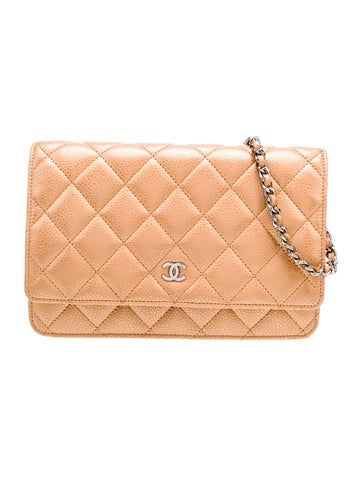 Chanel Crossbody Bags Caviar Leather Classic Quilted Wallet On Chain