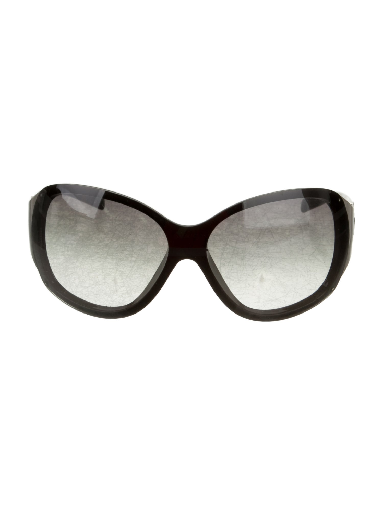 Chanel Interlocking CC Logo Oversize Sunglasses - Black