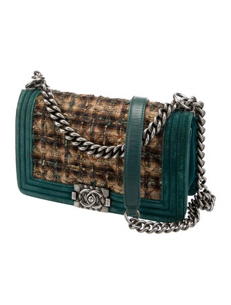 Chanel Paris-Edinburgh Medium Tweed Boy Bag
