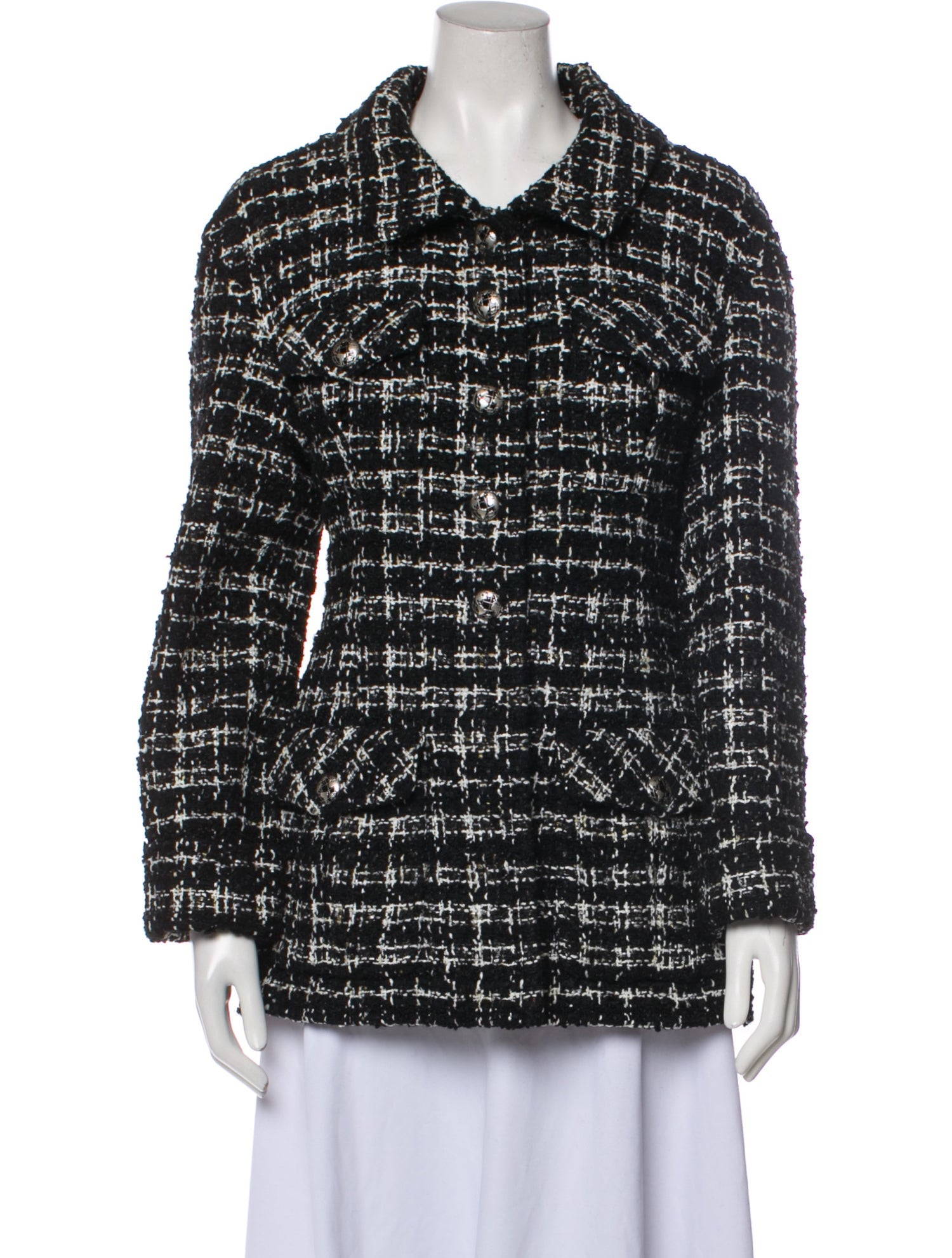 Chanel 2013 Tweed Pattern Utility Jacket
