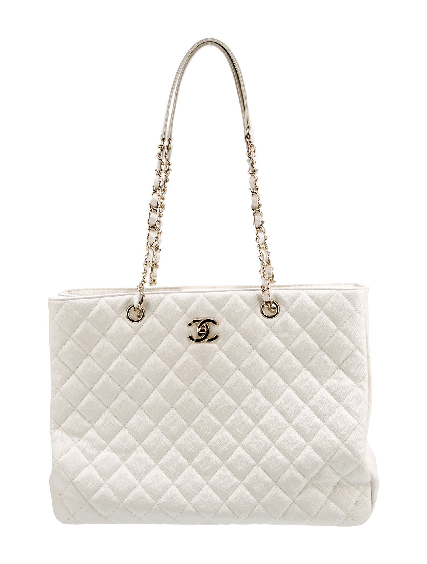 Chanel Classic Timeless Shopping Tote White Totes Handbags CHA1046684 The RealReal