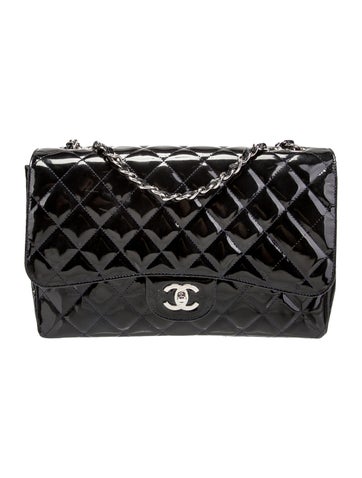 Chanel Handle Bags Mobile Art Jumbo Patent Leather Bag
