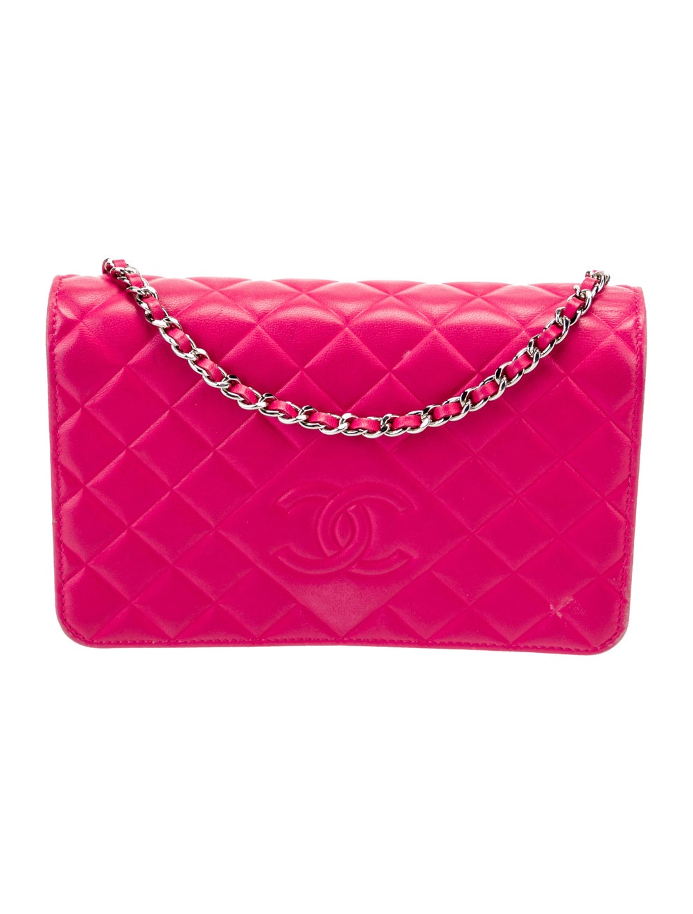 Chanel Diamond CC Wallet On Chain Pink Crossbody Bags, Handbags CHA1047942 The RealReal
