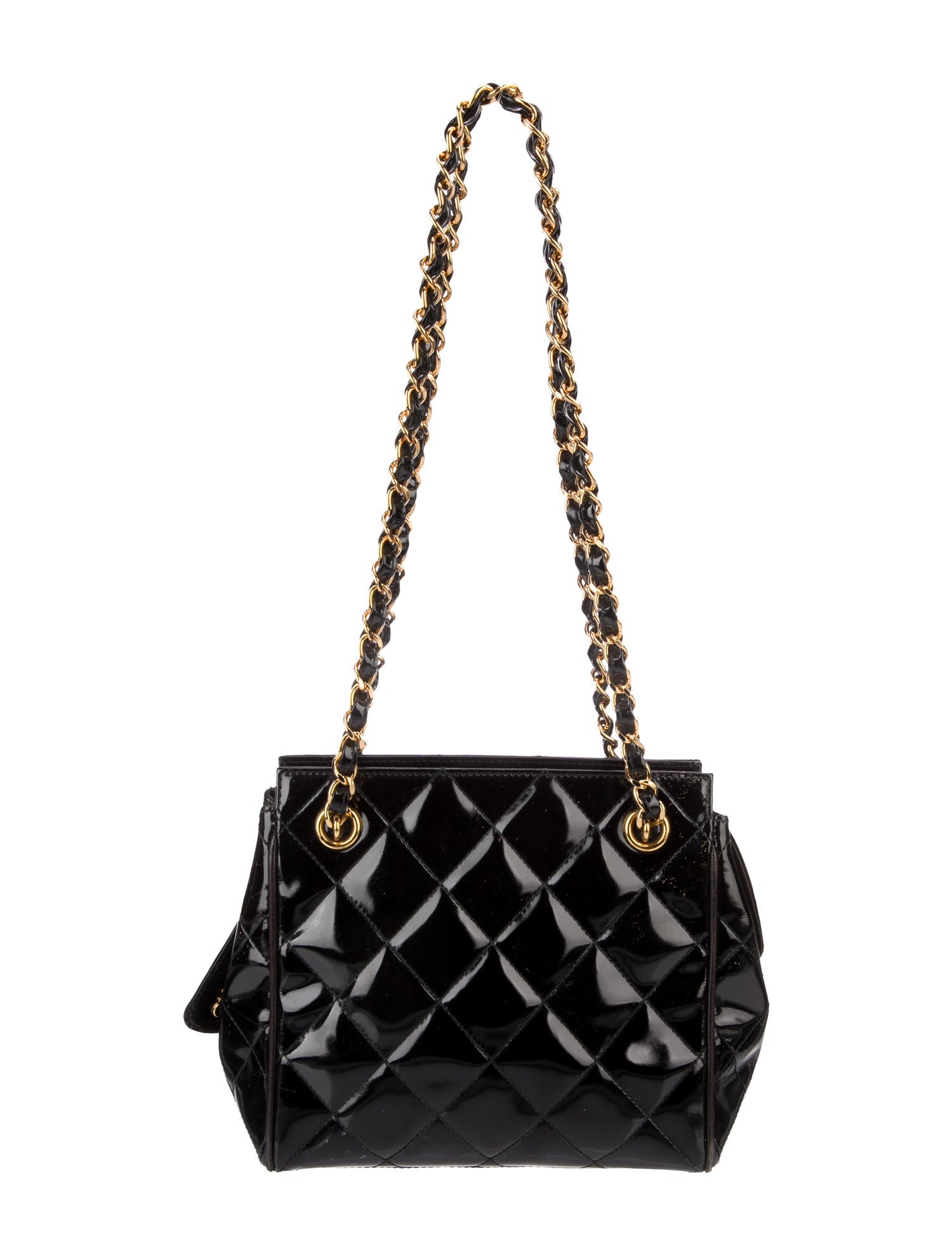 Chanel Mini Patent Quilted Tote