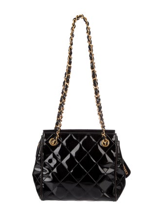 Chanel Mini Patent Quilted Tote
