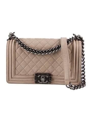 Chanel Shoulder Bags Medium Nubuck Caviar Boy Bag