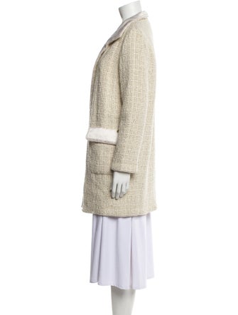 Chanel 2012 Tweed Pattern Faux Fur Coat