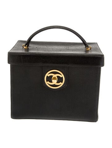 Chanel Cosmetic Bags Caviar CC Vanity Case