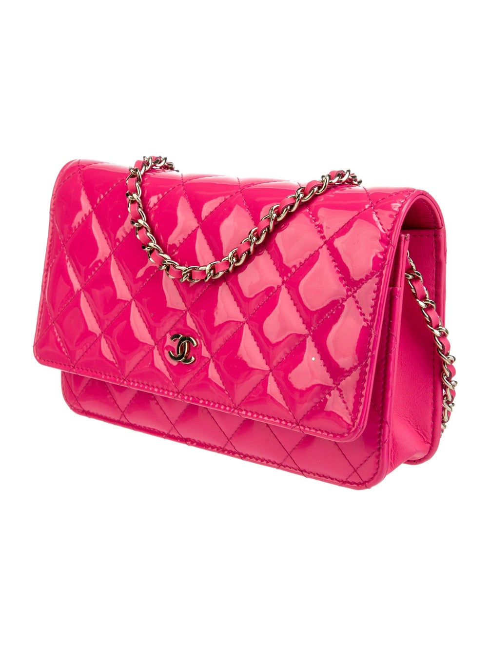 Chanel Patent Classic Wallet on Chain Pink Crossbody Bags, Handbags CHA1053839 The RealReal