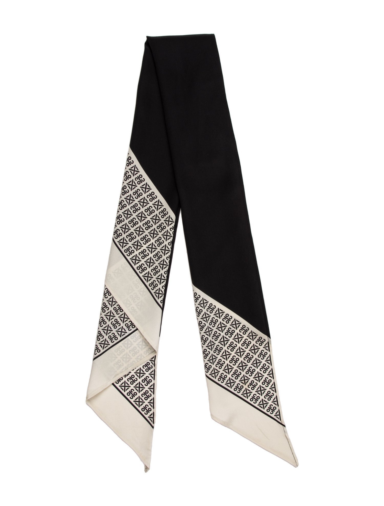 Chanel Silk Interlocking CC Logo Scarf