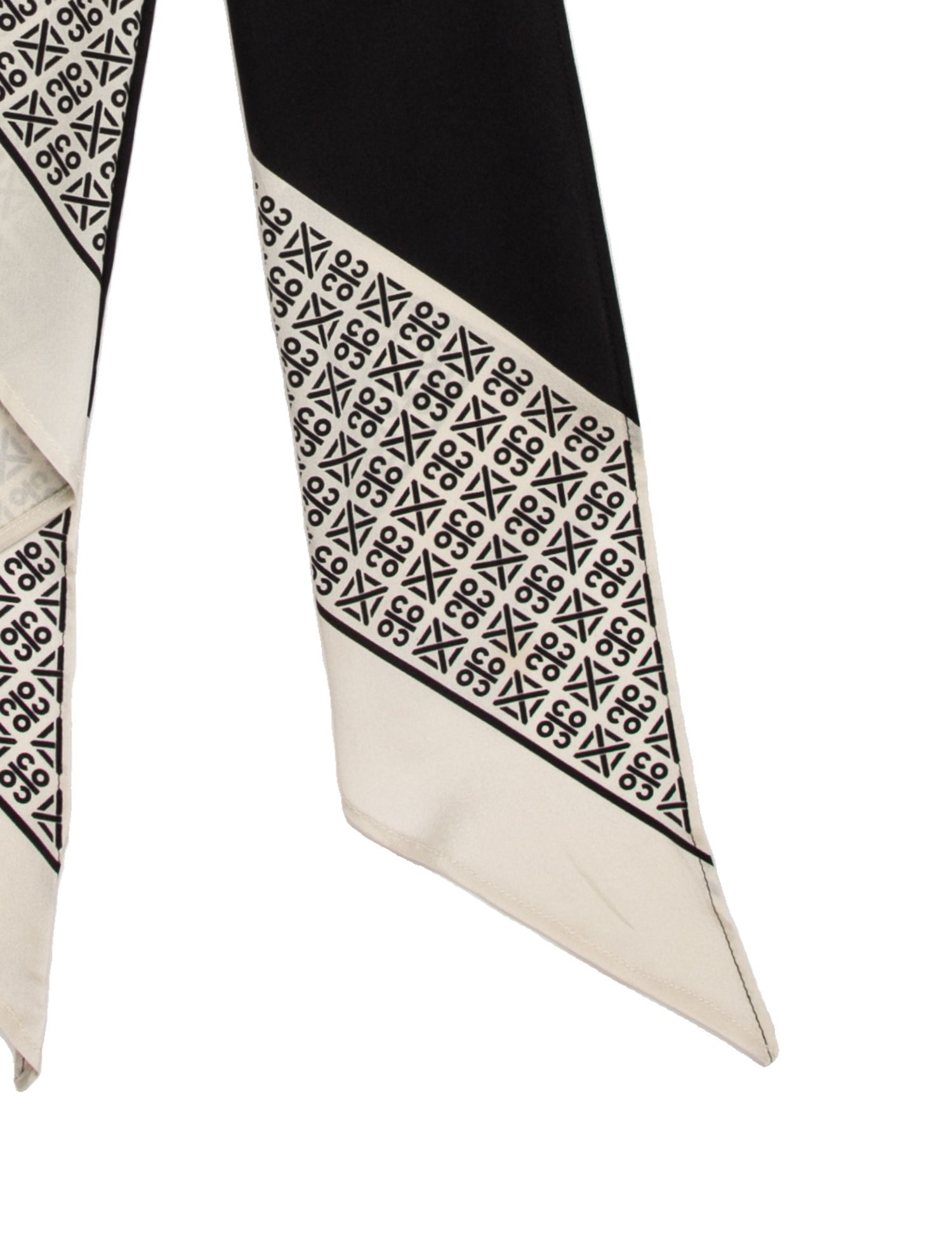 Chanel Silk Interlocking CC Logo Scarf