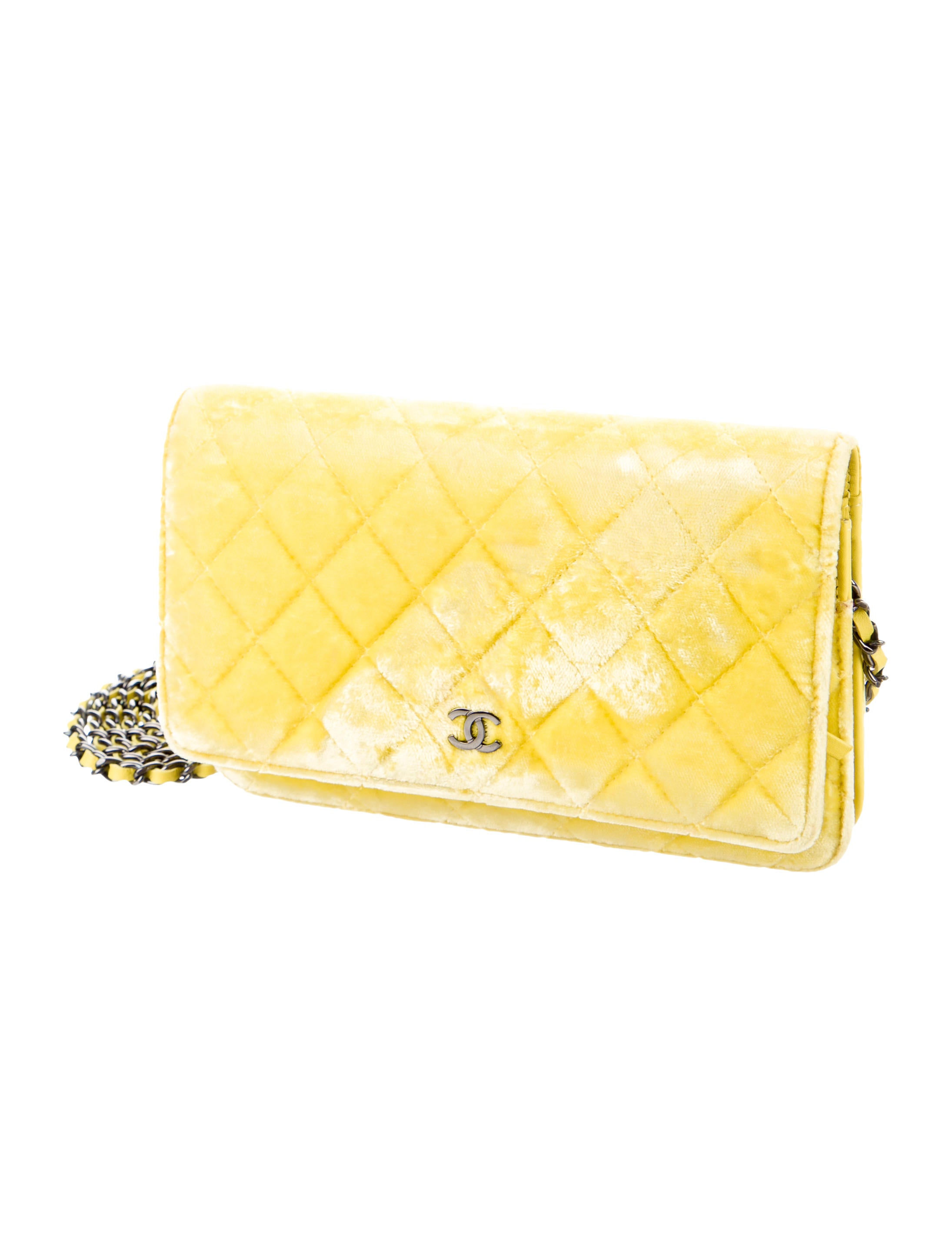 Chanel Velvet Wallet On Chain Handbags CHA105479 The RealReal