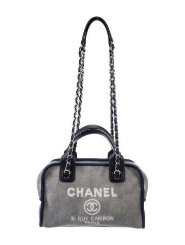 Chanel Handle Bags Small Deauville Bowling Bag