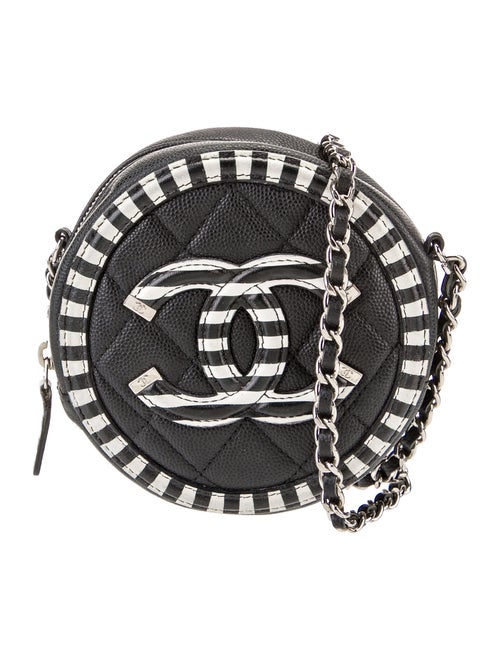 Chanel Filigree Round Clutch w/ Chain