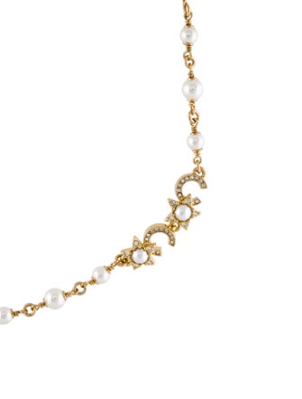 Chanel 2024 Faux Pearl & Strass 'COCO' Star Necklace
