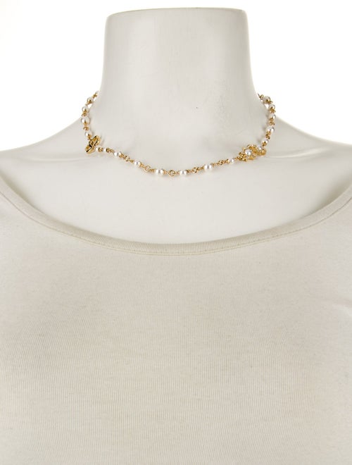 Chanel 2024 Faux Pearl & Strass 'COCO' Star Necklace