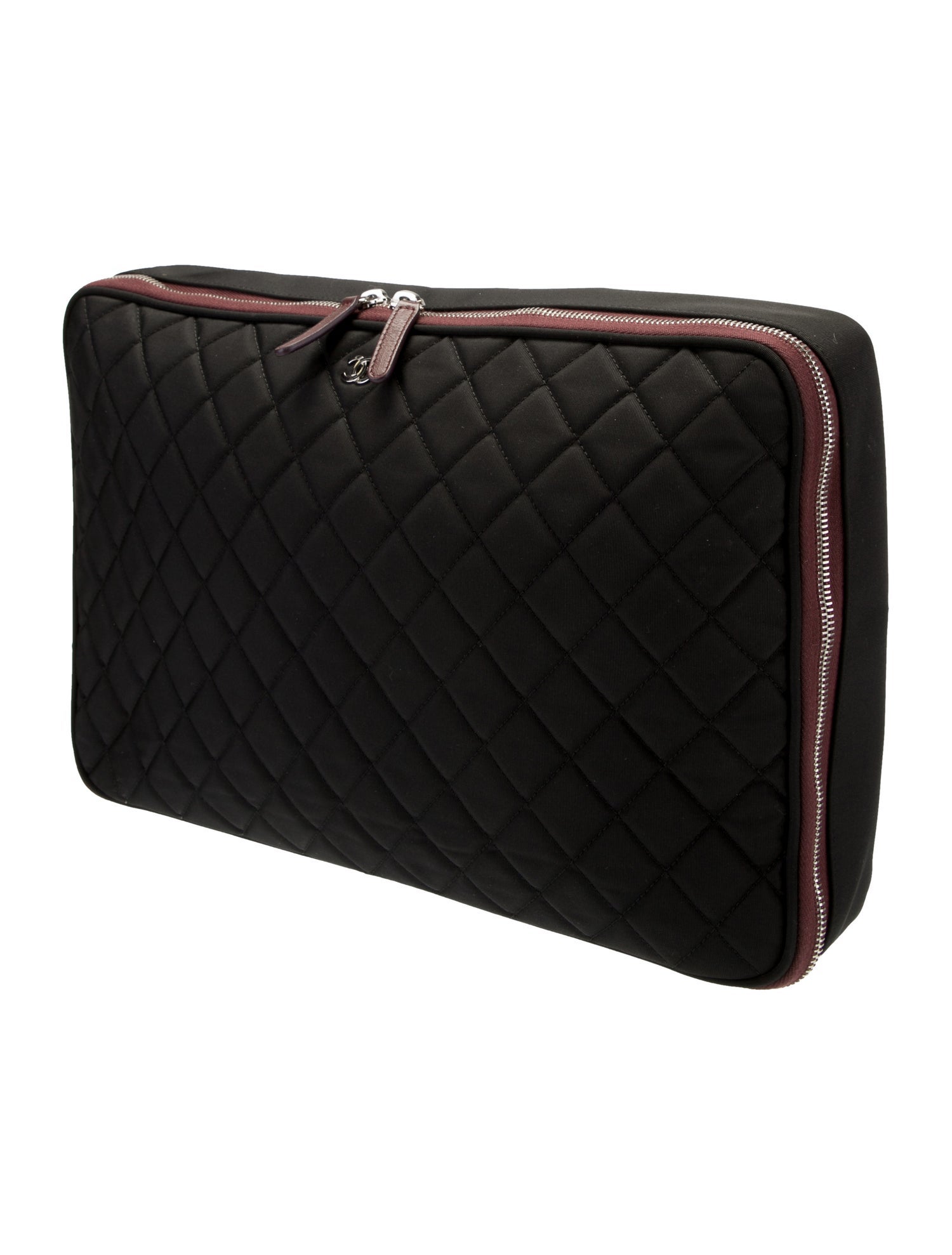 Chanel Quilted Nylon Laptop Case
