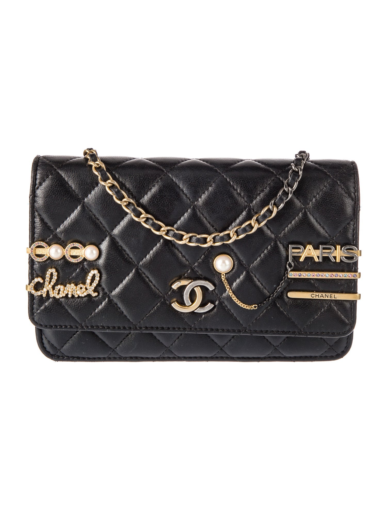 Chanel 2022 Coco Clips Wallet on Chain - Black Crossbody