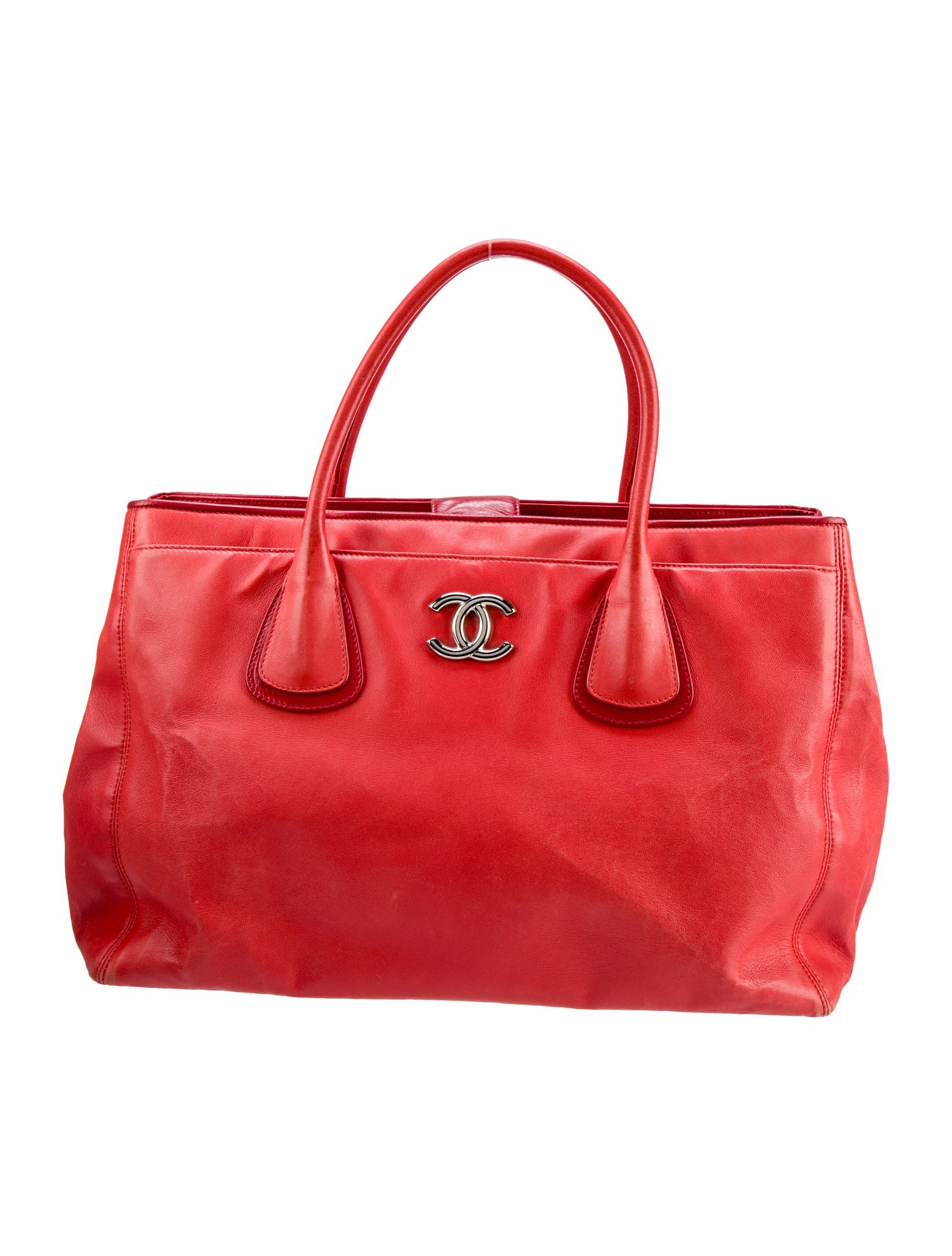 Chanel Large Ultra Soft Executive Cerf Tote Red Totes, Handbags