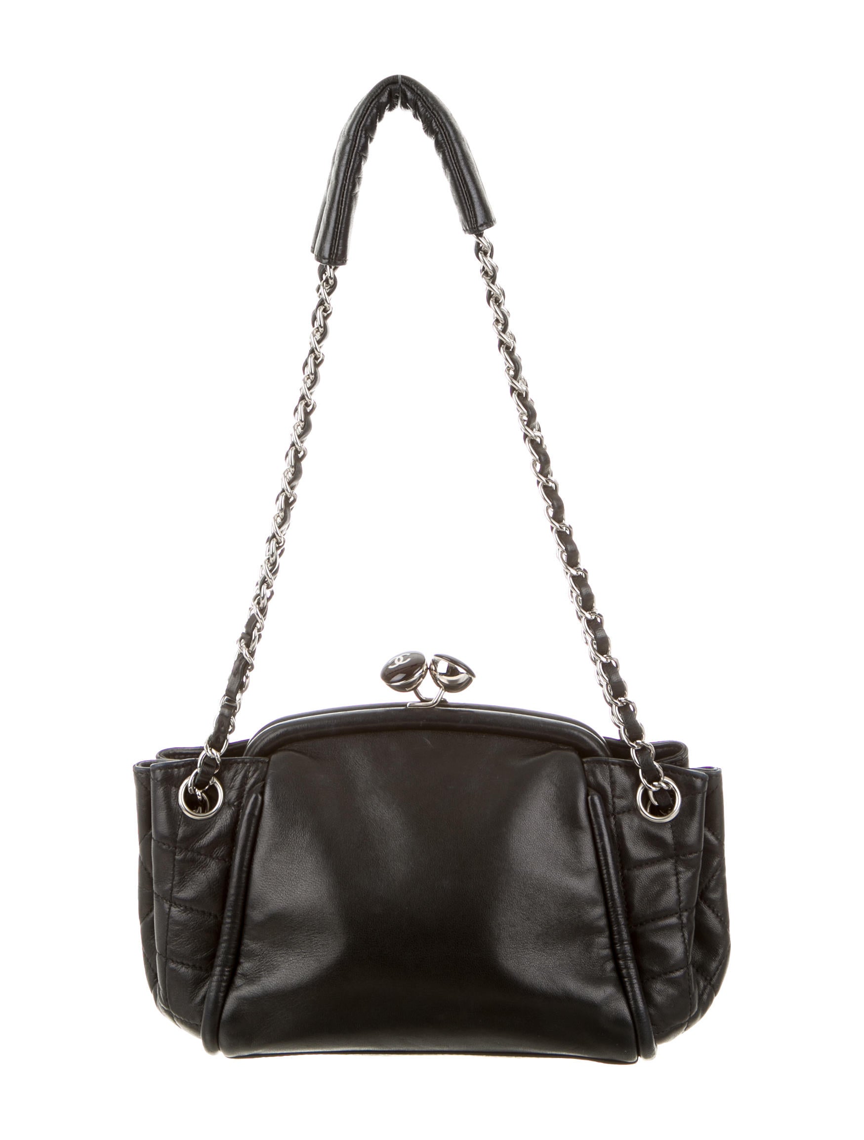 Chanel Kisslock Accordion Bag - Black Shoulder Bags, Handbags