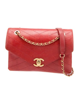 Chanel Coco Chevron Envelope Flap Bag