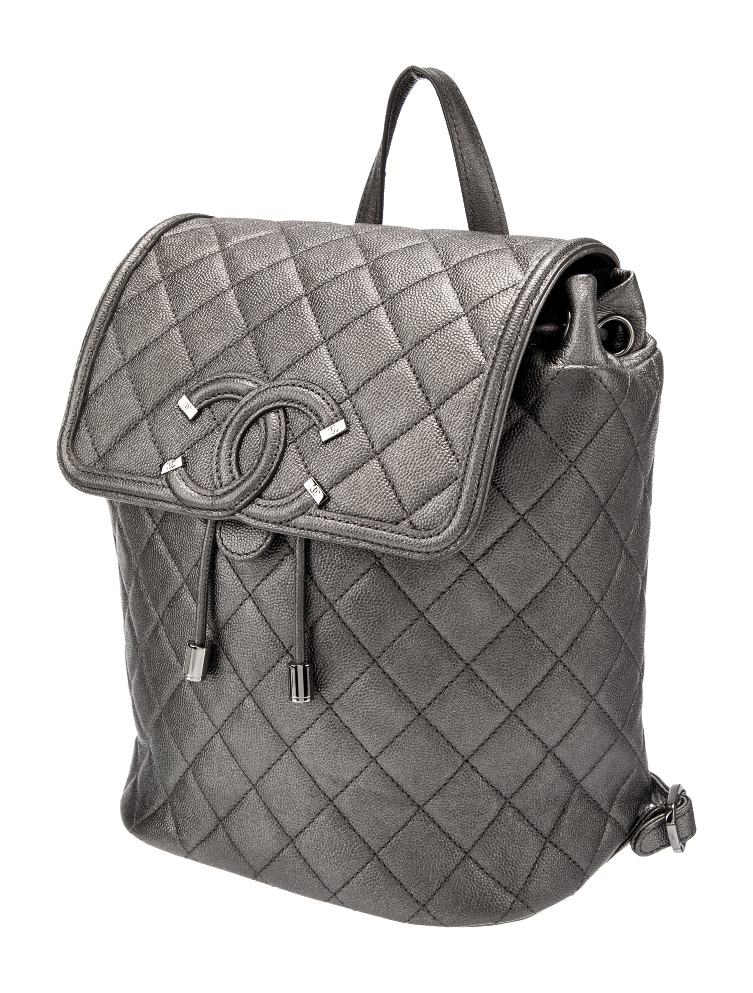 Chanel CC Filigree Backpack Red Backpacks, Handbags CHA1009212