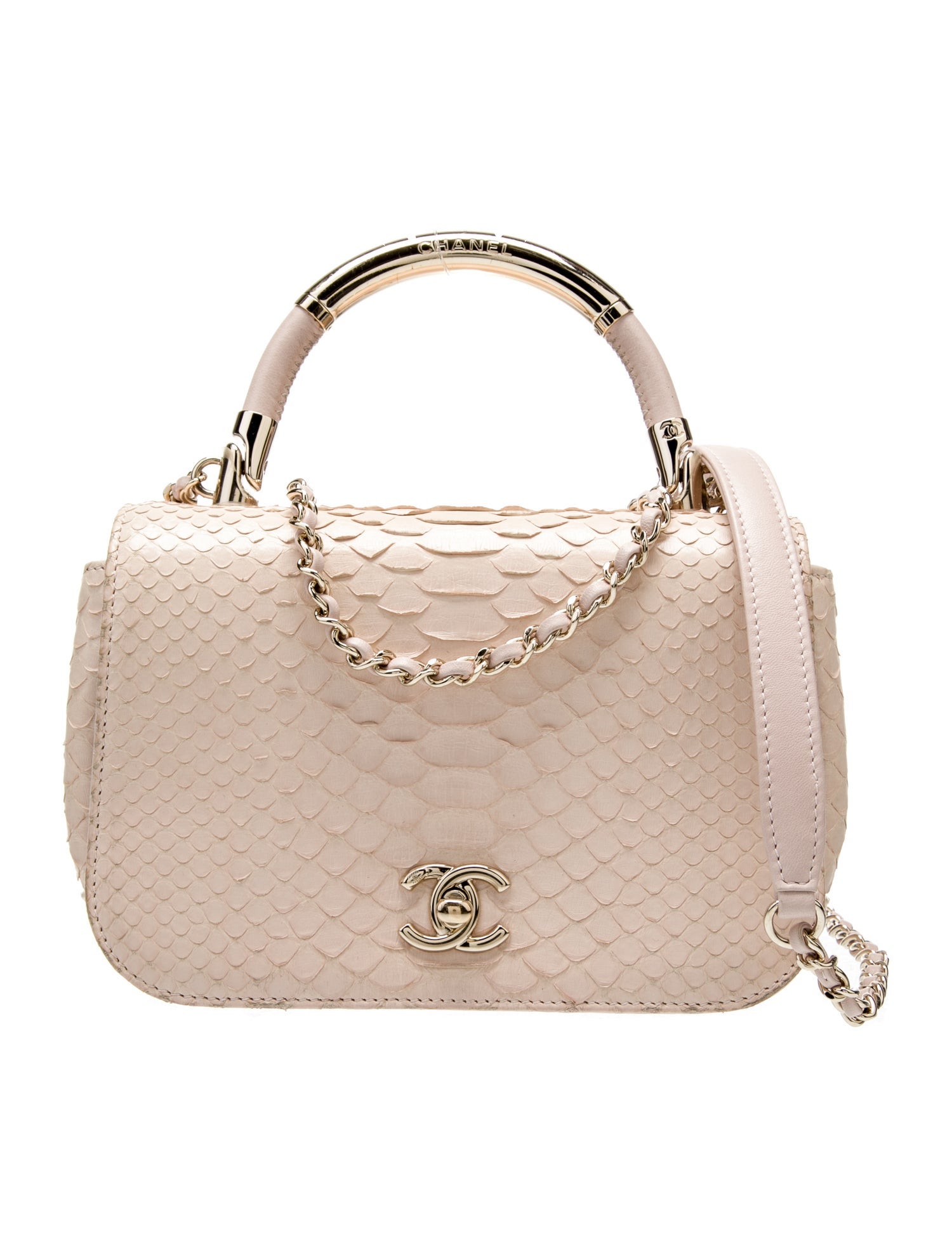 Chanel Python Carry Chic Flap Bag