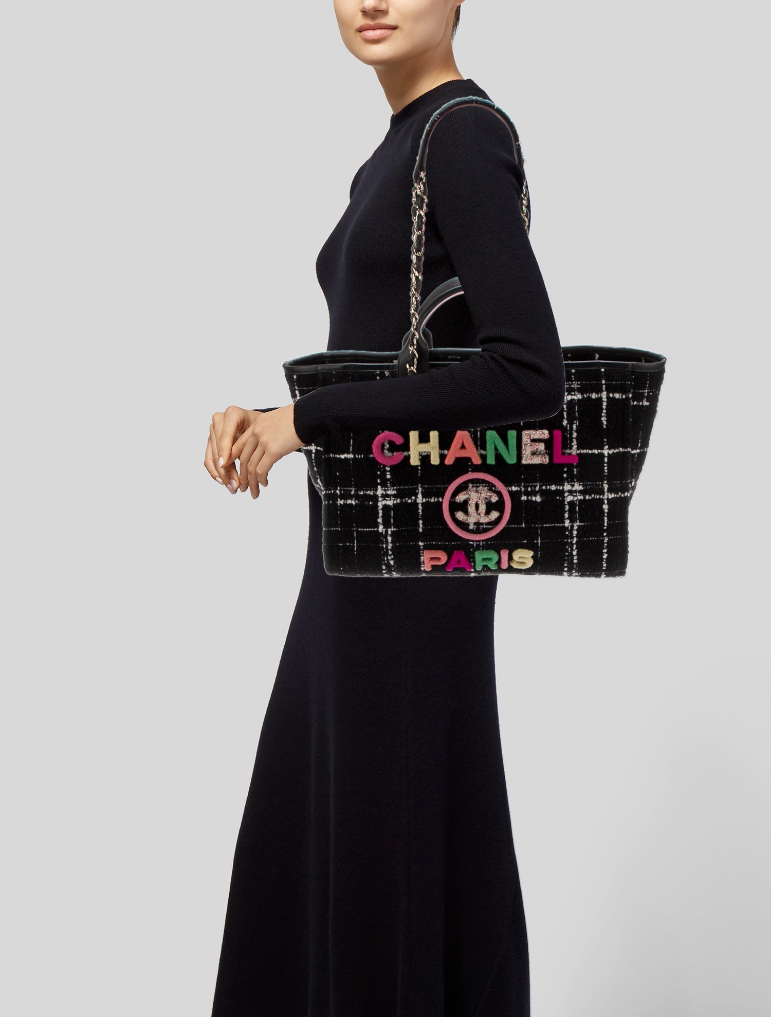Chanel 2022 Tweed Deauville Tote