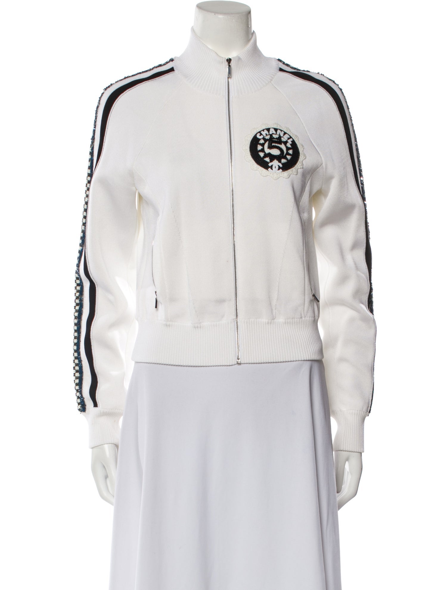 Chanel 2023 Striped Bomber Jacket