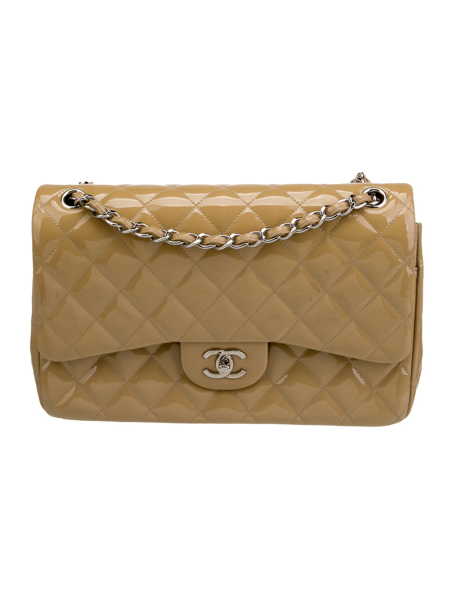Chanel Classic Jumbo Patent Double Flap Bag