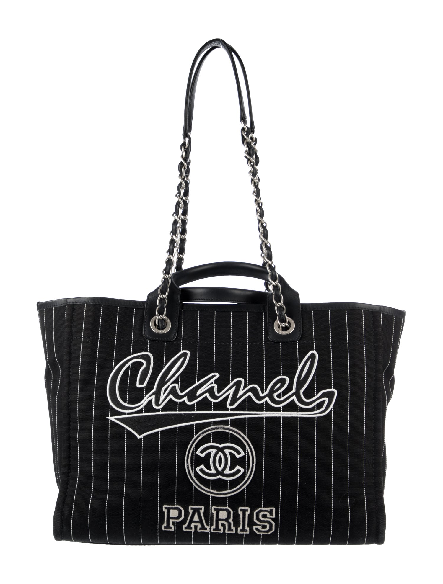 Chanel 2023 Medium Baseball Deauville Tote - Black Totes, Handbags