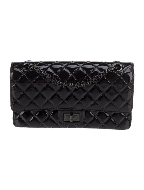 Chanel Patent So Black Reissue 225 Double Flap Bag