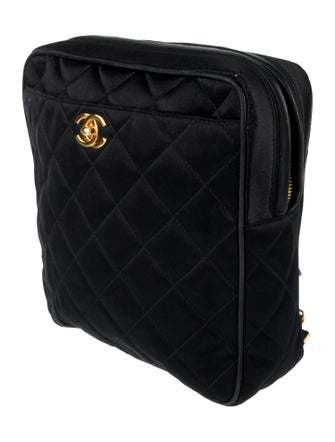 Chanel Satin CC Quilted Backpack