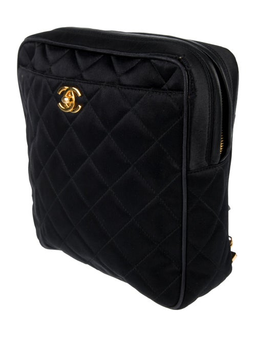 Chanel Satin CC Quilted Backpack