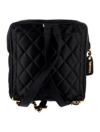 Chanel Satin CC Quilted Backpack