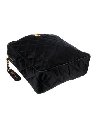 Chanel Satin CC Quilted Backpack