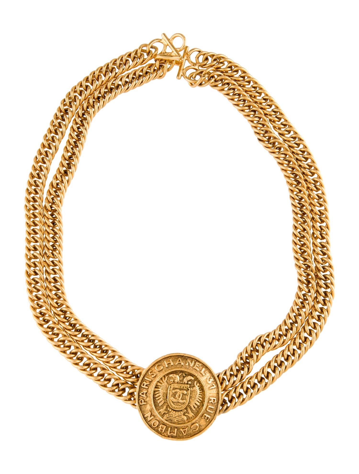 Chanel Vintage 31 Rue de Cambon Medallion Collar Necklace