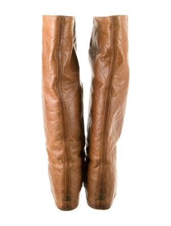 Chanel 2011 Interlocking CC Logo Riding Boots