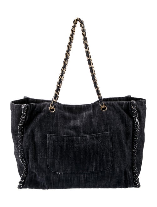 Chanel Denim Embroidered Night Flight Tote