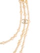 Chanel Faux Pearl CC Logo Multistrand Necklace