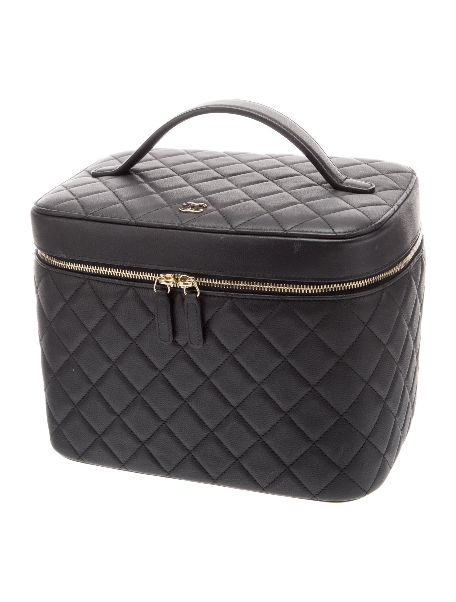 Chanel Large Caviar Vanity Case - Black Cosmetic Bags, Accessories
