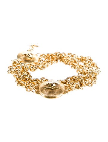 Chanel Belts Vintage Interlocking CC Logo Belt One Size