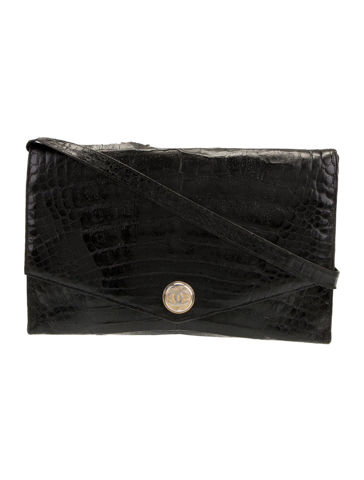 Chanel Vintage CC Crocodile Shoulder Bag