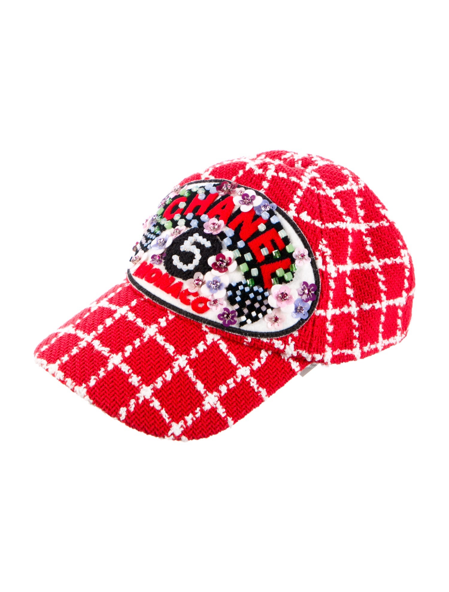 Chanel 2023 Monaco Tweed Baseball Cap - Red Hats