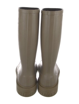 Chanel Interlocking CC Logo Rubber Rain Boots
