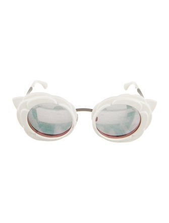 Chanel Camellia Accent Cat-Eye Sunglasses