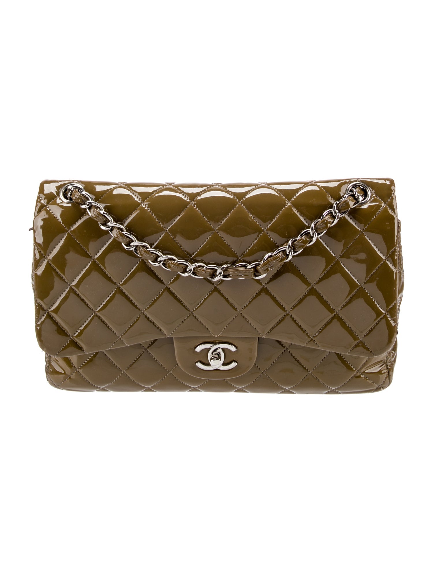 Chanel Classic Patent Jumbo Double Flap Bag