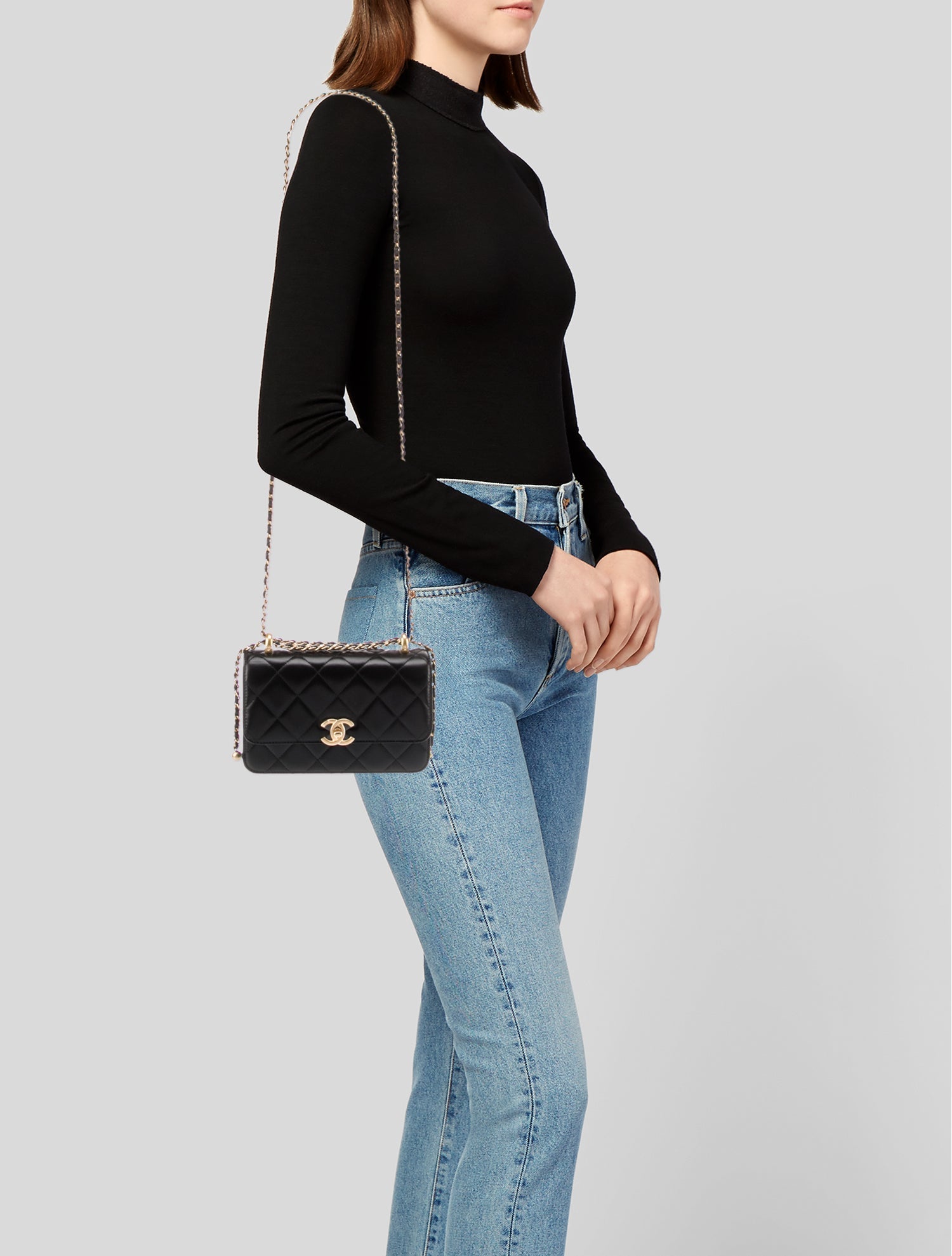 Chanel Mini Perfect Fit Flap Bag - Black Crossbody Bags, Handbags