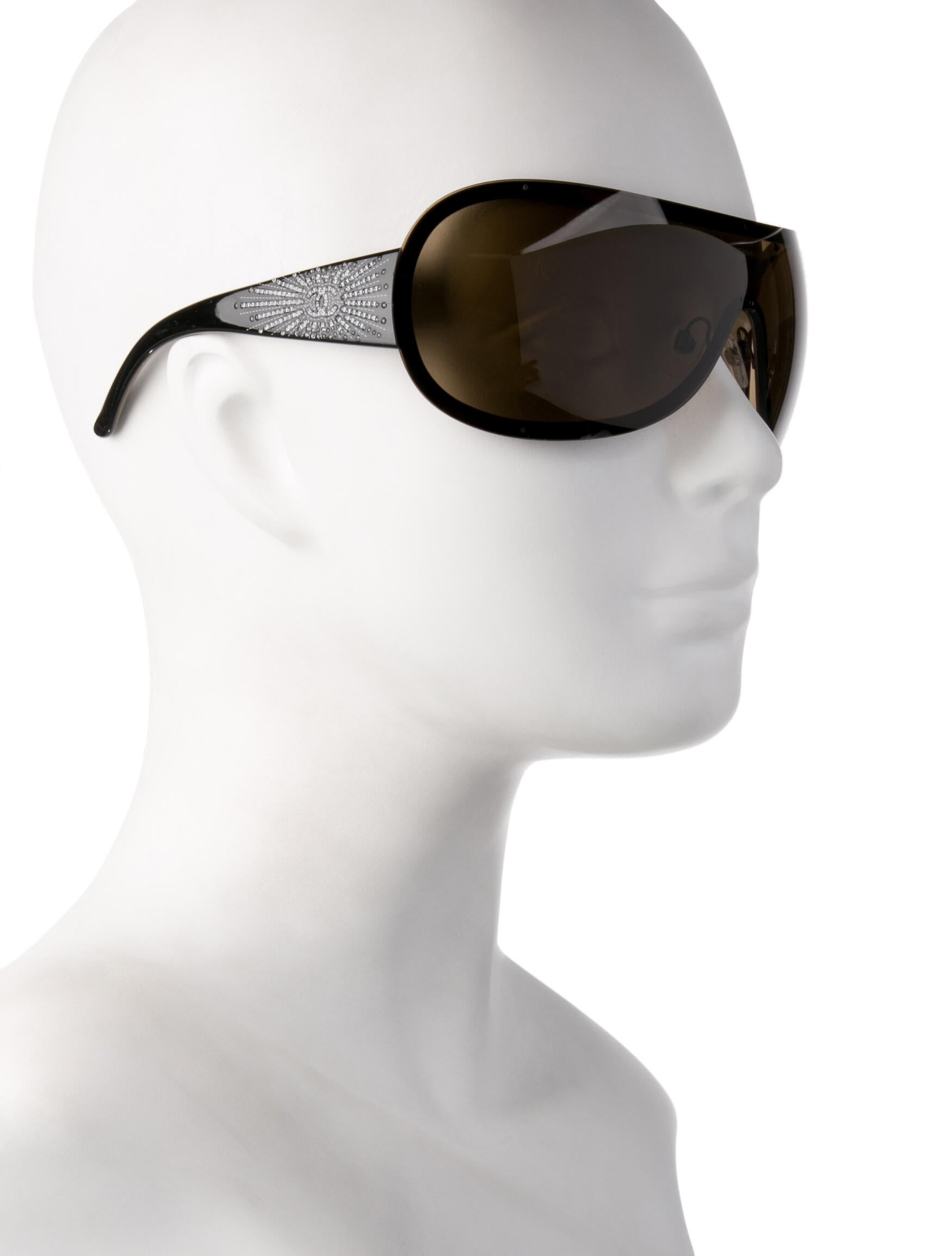 Chanel Interlocking CC Logo Shield Sunglasses